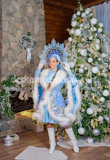 Костюмы Деда Мороза и Снегурочки -  Комплект «Хрустальный»